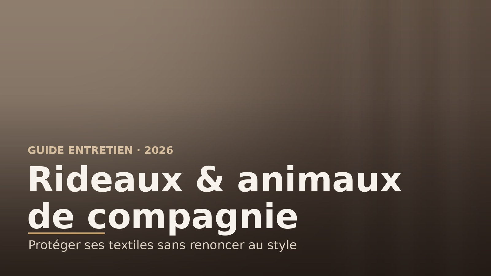 Rideaux et animaux de compagnie : protéger ses textiles