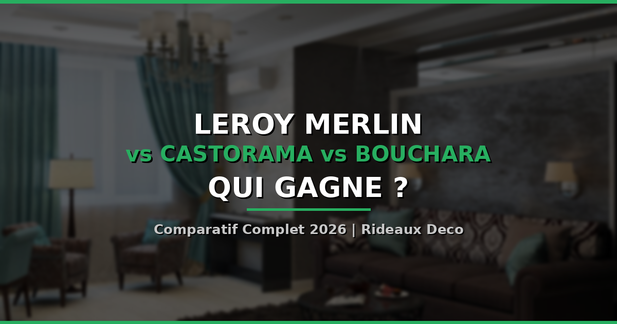 Rideaux Leroy Merlin vs Castorama vs Bouchara : qui gagne ?