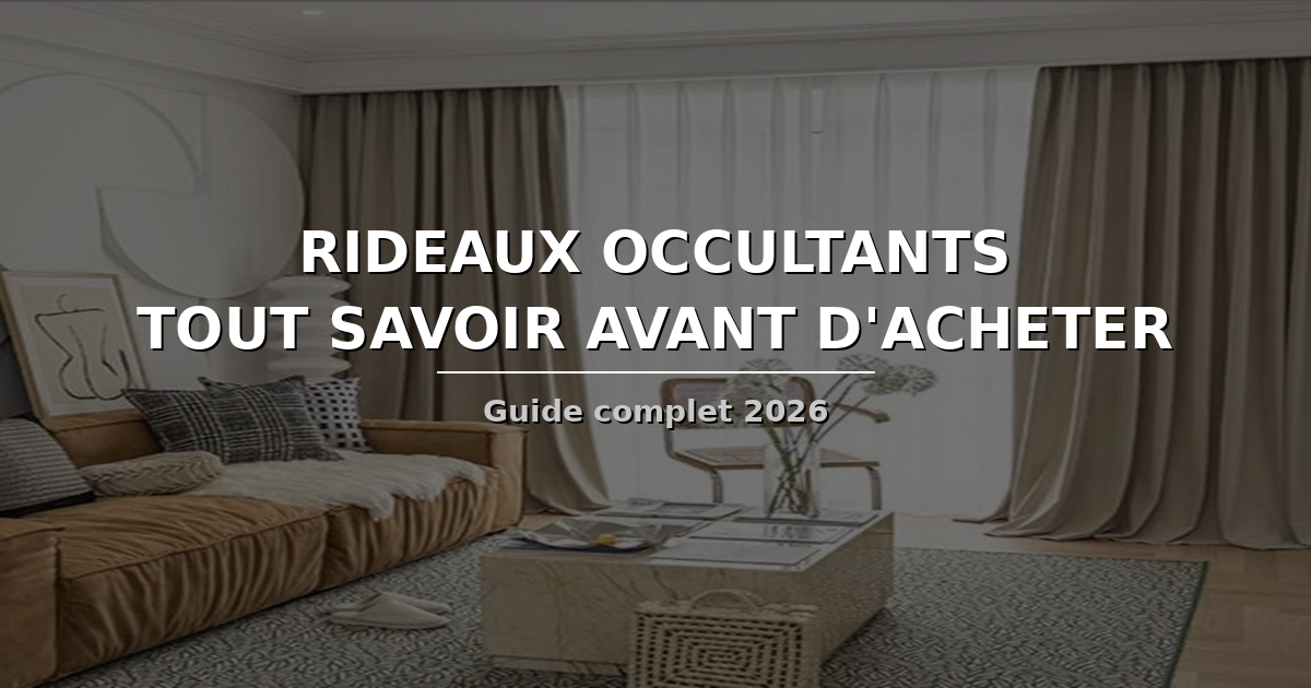 Rideaux occultants : tout savoir avant d'acheter