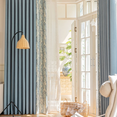 78 Custom Blackout Curtain, Soft Chenille Fabric with Plant Pattern €75.50
