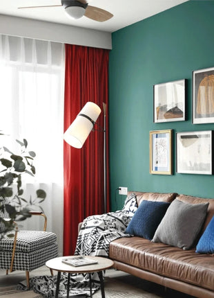 Elegant Deco Red Curtain