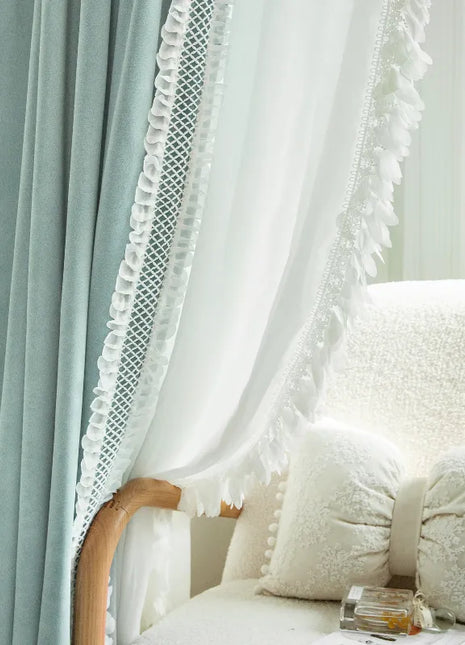 Rideau Bleu Cyan Luxe