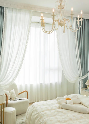 Rideau Bleu Cyan Luxe