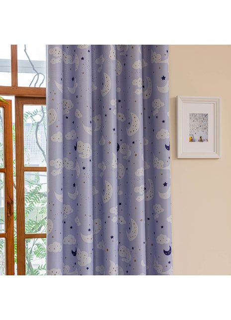 a room with a window and a curtain