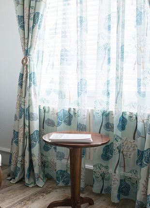 Rideau Pastel Motifs Nature