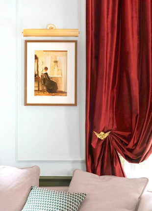 Elegant Deco Red Curtain