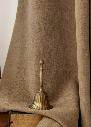 a close up of a curtain in a room