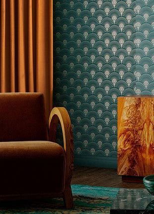 Rideau Orange Salon Moderne