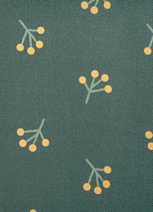 a close up of a green background with yellow dots
