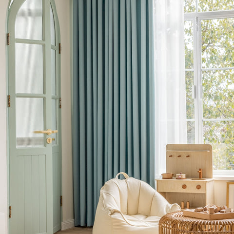 118 Thames Curtain, Ribbed Chenille Fabric, Custom Blackout Curtain €81.50