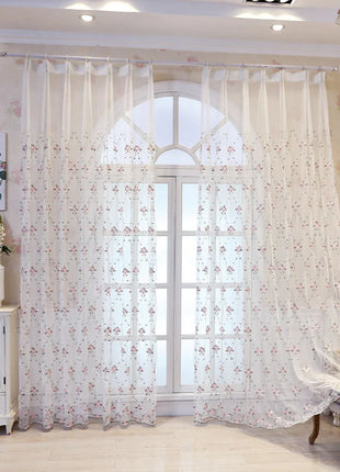 Voilage Motifs Vintage Rose