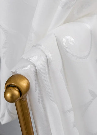 Voilage Blanc Motifs Elegant