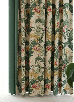 Floral Elegance Tropical Curtains