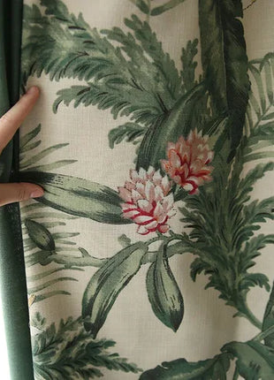 Floral Elegance Tropical Curtains