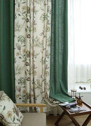 Floral Elegance Tropical Curtains