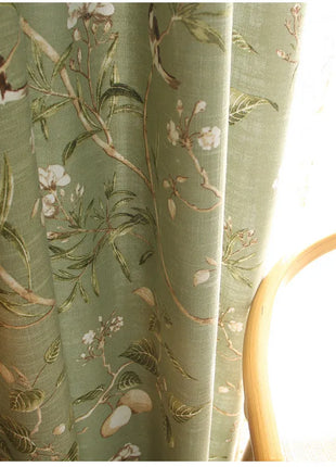 Green Nature Printed Curtain