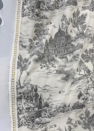 Rideau Blanc Vintage Motifs