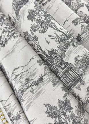 Rideau Blanc Vintage Motifs