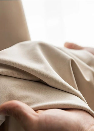 Rideau Beige Velours Chalereux