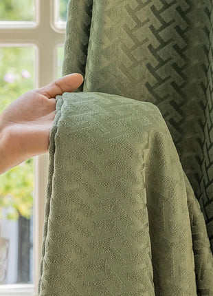 Rideau Vert Chambre Moderne