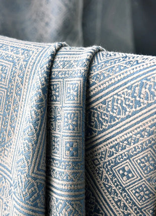 Rideau Bleu Luxe Motifs