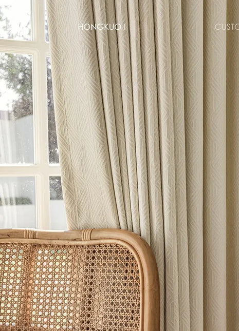 Rideau Blanc Cassé Moderne