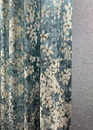 Rideau Bleu et Blanc Romantique