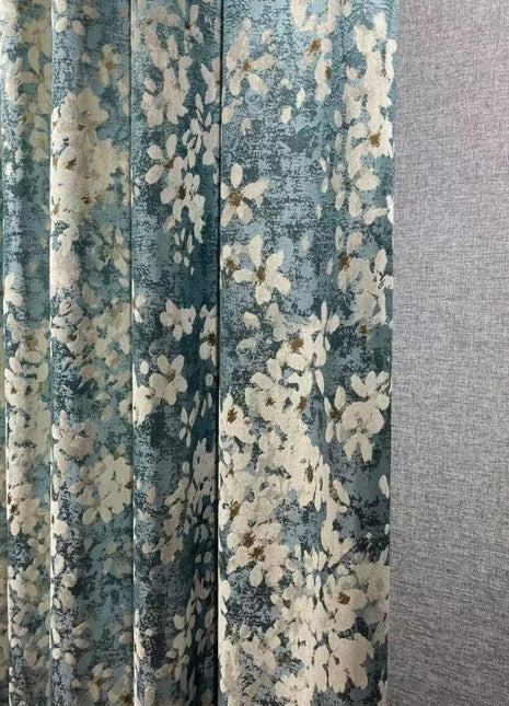 Rideau Bleu et Blanc Romantique