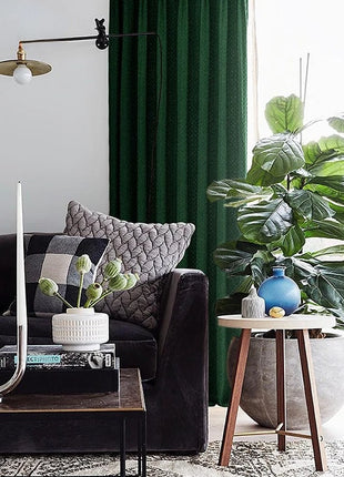 Rideau Vert Sapin Salon