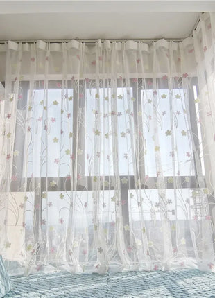 Voilage Chambre Blanc Fleurs