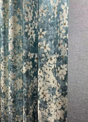 Rideau Bleu et Blanc Romantique