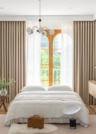 Rideau Beige Style Lin Chambre