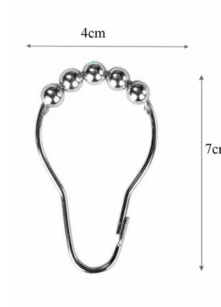 Brass Ball Hooks for Shower Curtains (12pcs)