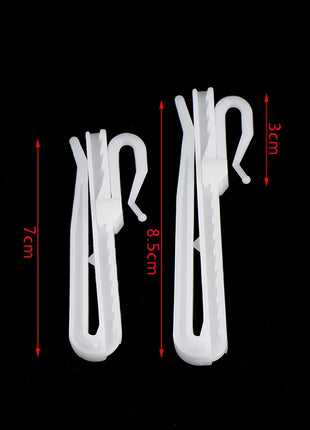Plastic Curtain Hooks Pack of 10