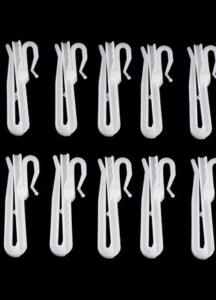 Plastic Curtain Hooks Pack of 10