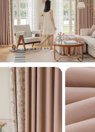 Rideau Rose Poudré Vintage