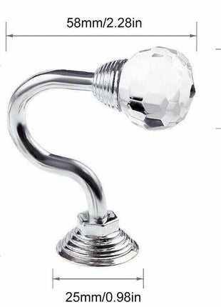 Wall Hooks with Crystal – Set of 2