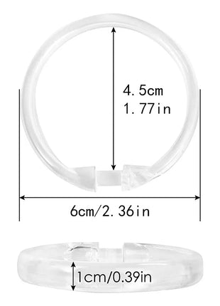 Plastic Rings for Shower Curtains – Set of 12