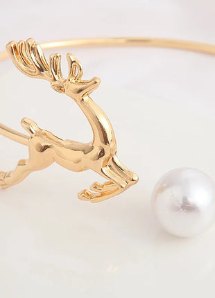 Elegant Deer and Pearl Curtain Tieback