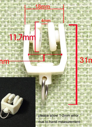 Sliding Caster for Curtain Rail – Set of 10/20