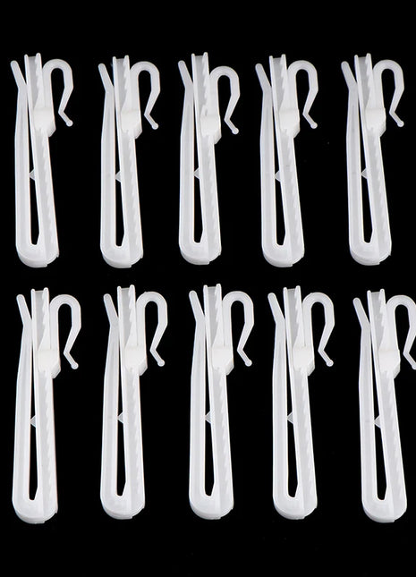 Plastic Curtain Hooks Pack of 10