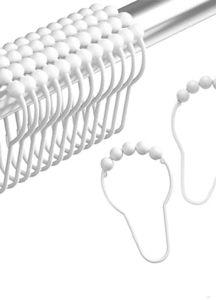 Brass Ball Hooks for Shower Curtains (12pcs)