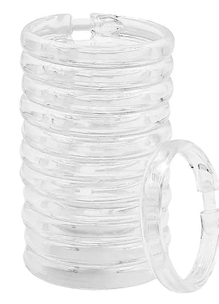 Plastic Rings for Shower Curtains – Set of 12