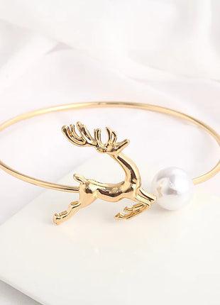 Elegant Deer and Pearl Curtain Tieback