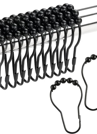 Brass Ball Hooks for Shower Curtains (12pcs)