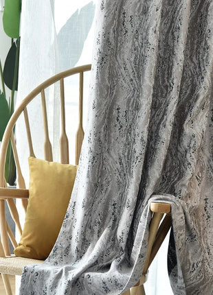 Rideau Argenté et Noir Moderne