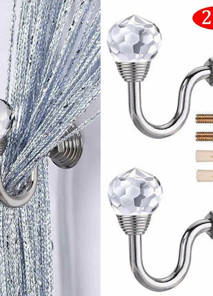 Wall Hooks with Crystal – Set of 2