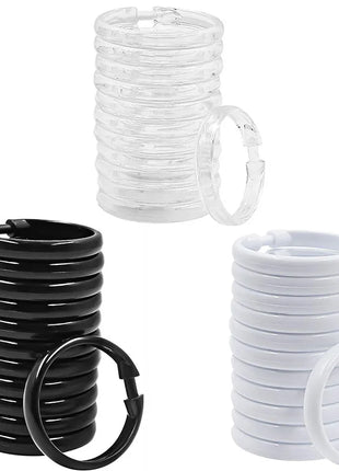 Plastic Rings for Shower Curtains – Set of 12