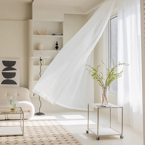 162 White Striped Sheer, White Sheer €57.50