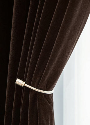 Rideau Occultant Velours Chocolat Chambre